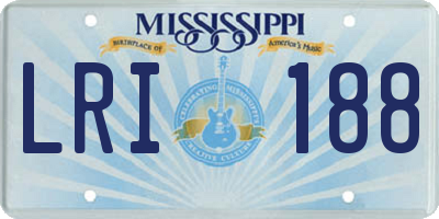 MS license plate LRI188