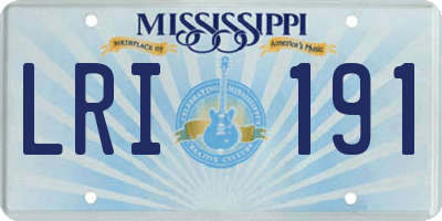 MS license plate LRI191