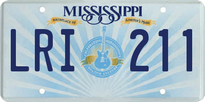 MS license plate LRI211