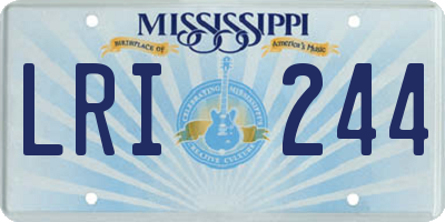 MS license plate LRI244