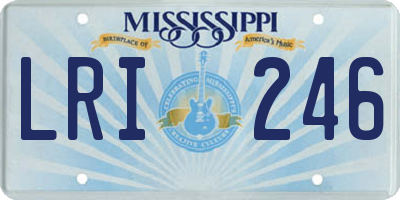 MS license plate LRI246