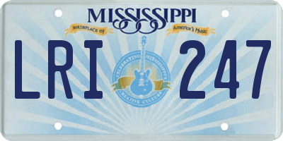 MS license plate LRI247