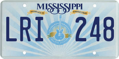 MS license plate LRI248
