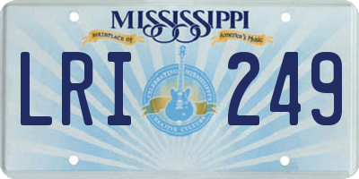 MS license plate LRI249
