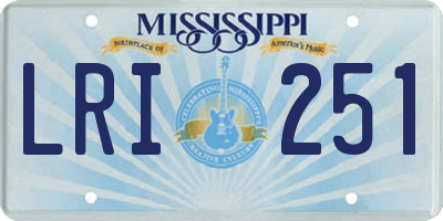MS license plate LRI251