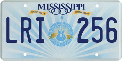 MS license plate LRI256