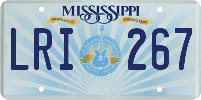 MS license plate LRI267