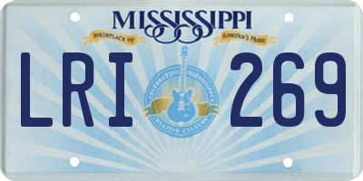 MS license plate LRI269