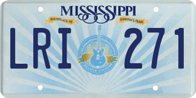 MS license plate LRI271