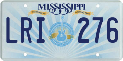 MS license plate LRI276
