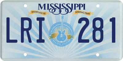 MS license plate LRI281