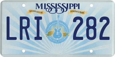 MS license plate LRI282