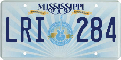MS license plate LRI284