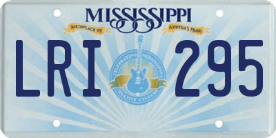 MS license plate LRI295