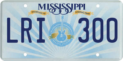 MS license plate LRI300