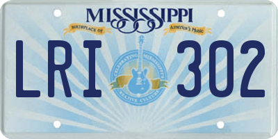 MS license plate LRI302