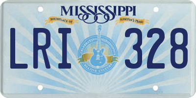 MS license plate LRI328