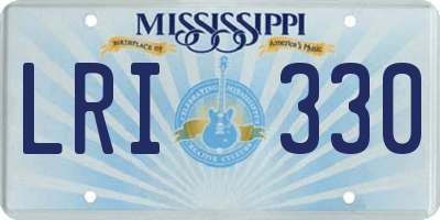 MS license plate LRI330