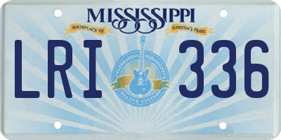 MS license plate LRI336