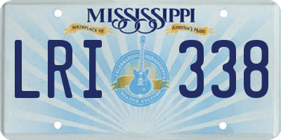 MS license plate LRI338