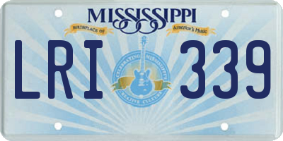 MS license plate LRI339