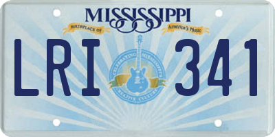 MS license plate LRI341