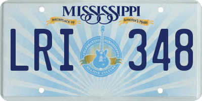 MS license plate LRI348