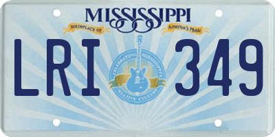 MS license plate LRI349