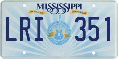 MS license plate LRI351