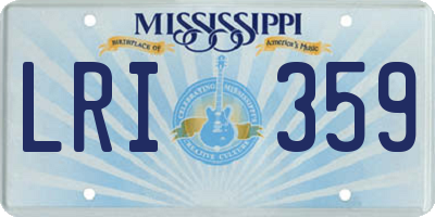 MS license plate LRI359