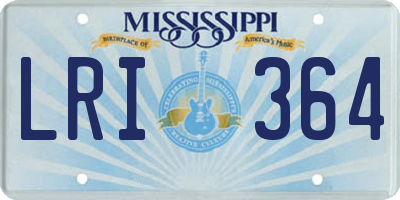MS license plate LRI364