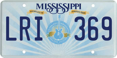 MS license plate LRI369