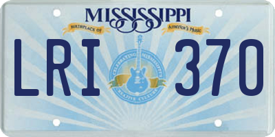 MS license plate LRI370