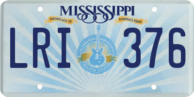 MS license plate LRI376