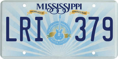 MS license plate LRI379
