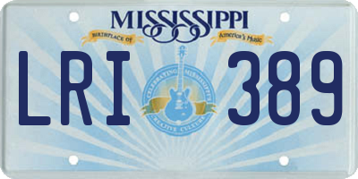 MS license plate LRI389