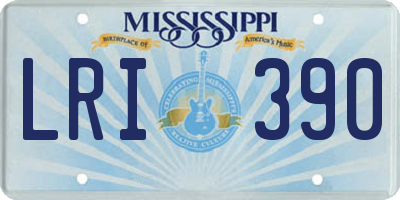 MS license plate LRI390