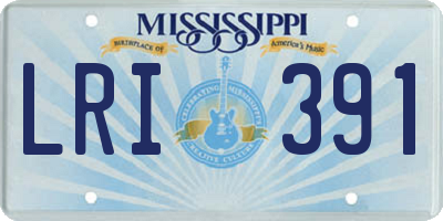 MS license plate LRI391