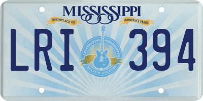 MS license plate LRI394