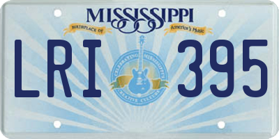 MS license plate LRI395