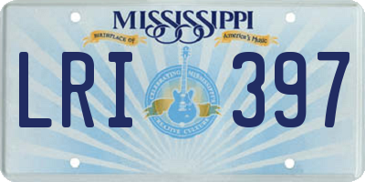 MS license plate LRI397