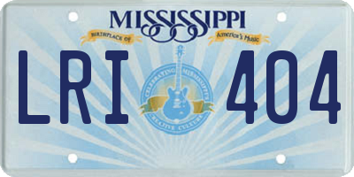 MS license plate LRI404