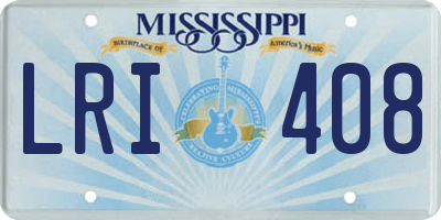 MS license plate LRI408