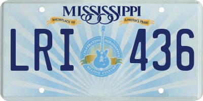 MS license plate LRI436