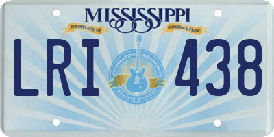 MS license plate LRI438