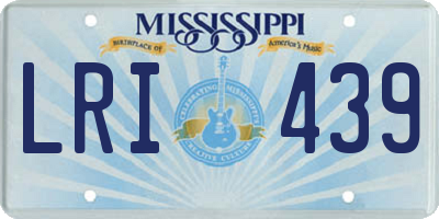 MS license plate LRI439