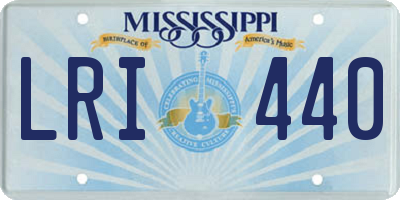 MS license plate LRI440