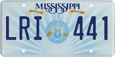 MS license plate LRI441
