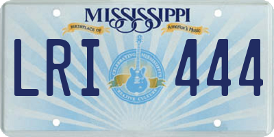 MS license plate LRI444