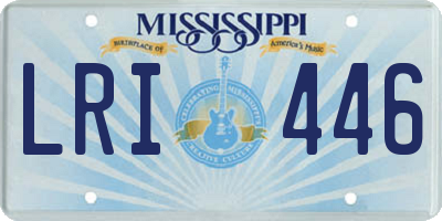MS license plate LRI446